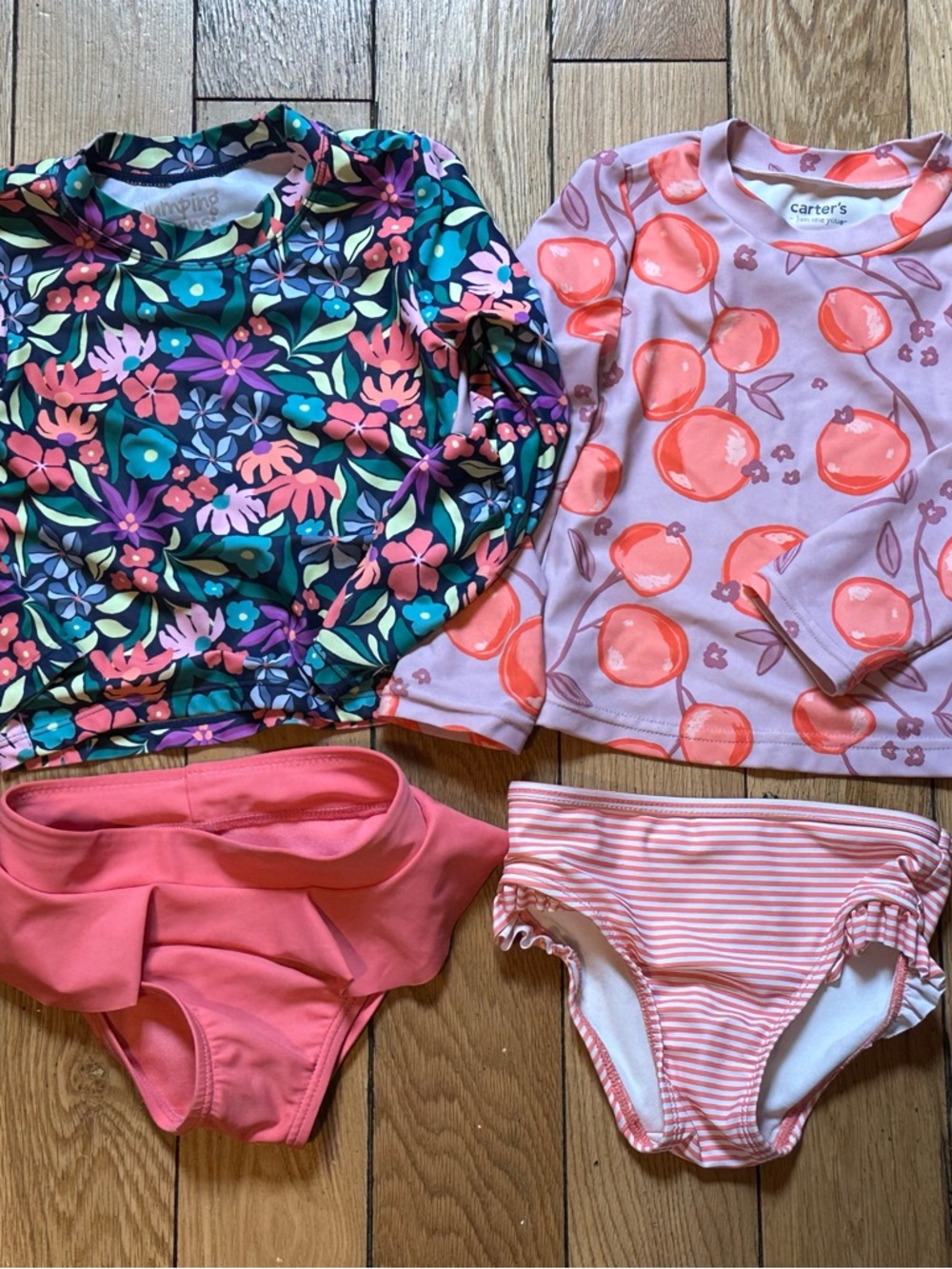 Set of Two, Rash Guard Swim Tops and Bottoms